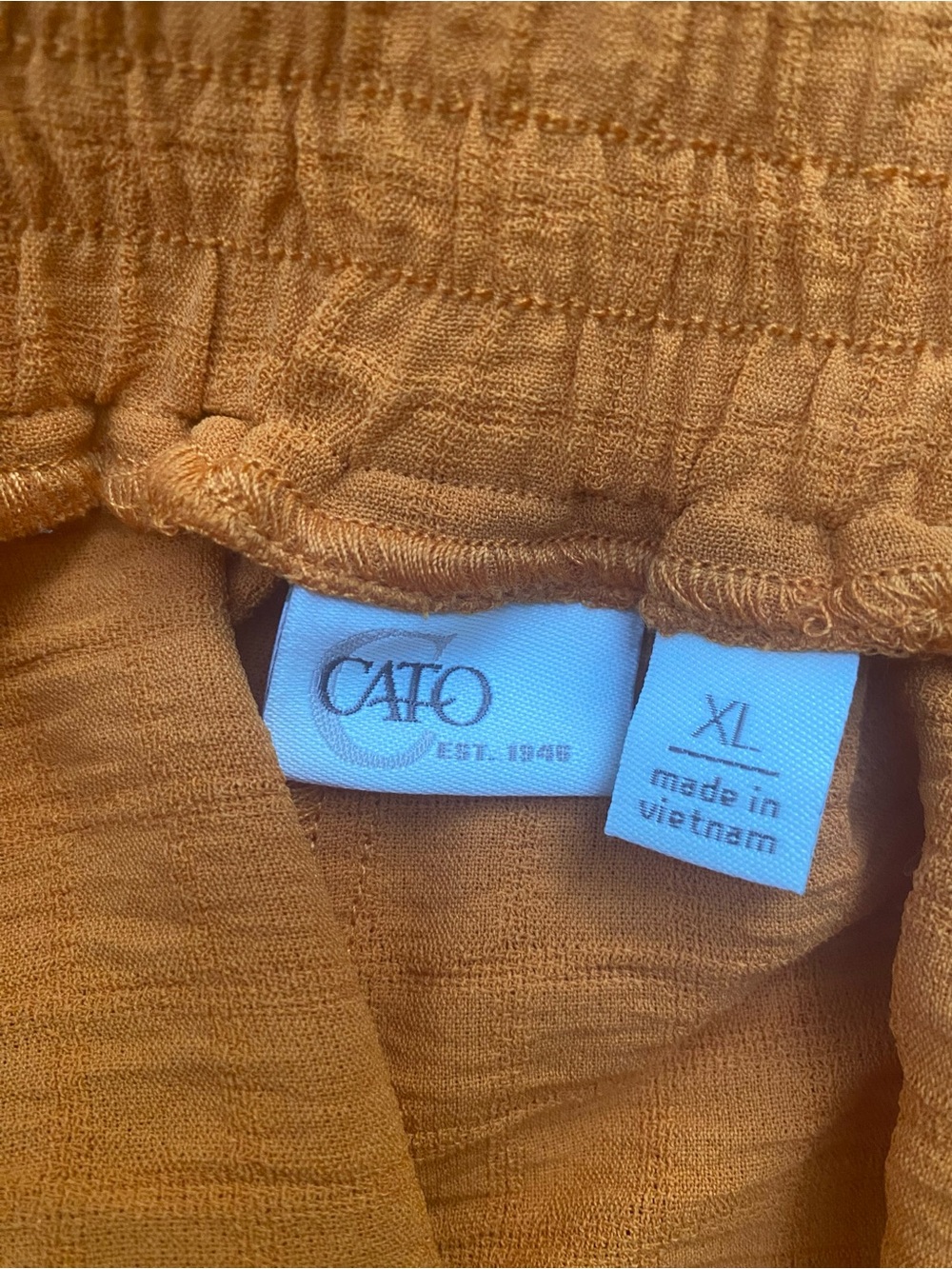 Cato Women's Rust/Terracotta Elastic Waist Crepe Palazzo Dress Pants Size XL - Picture 12 of 15